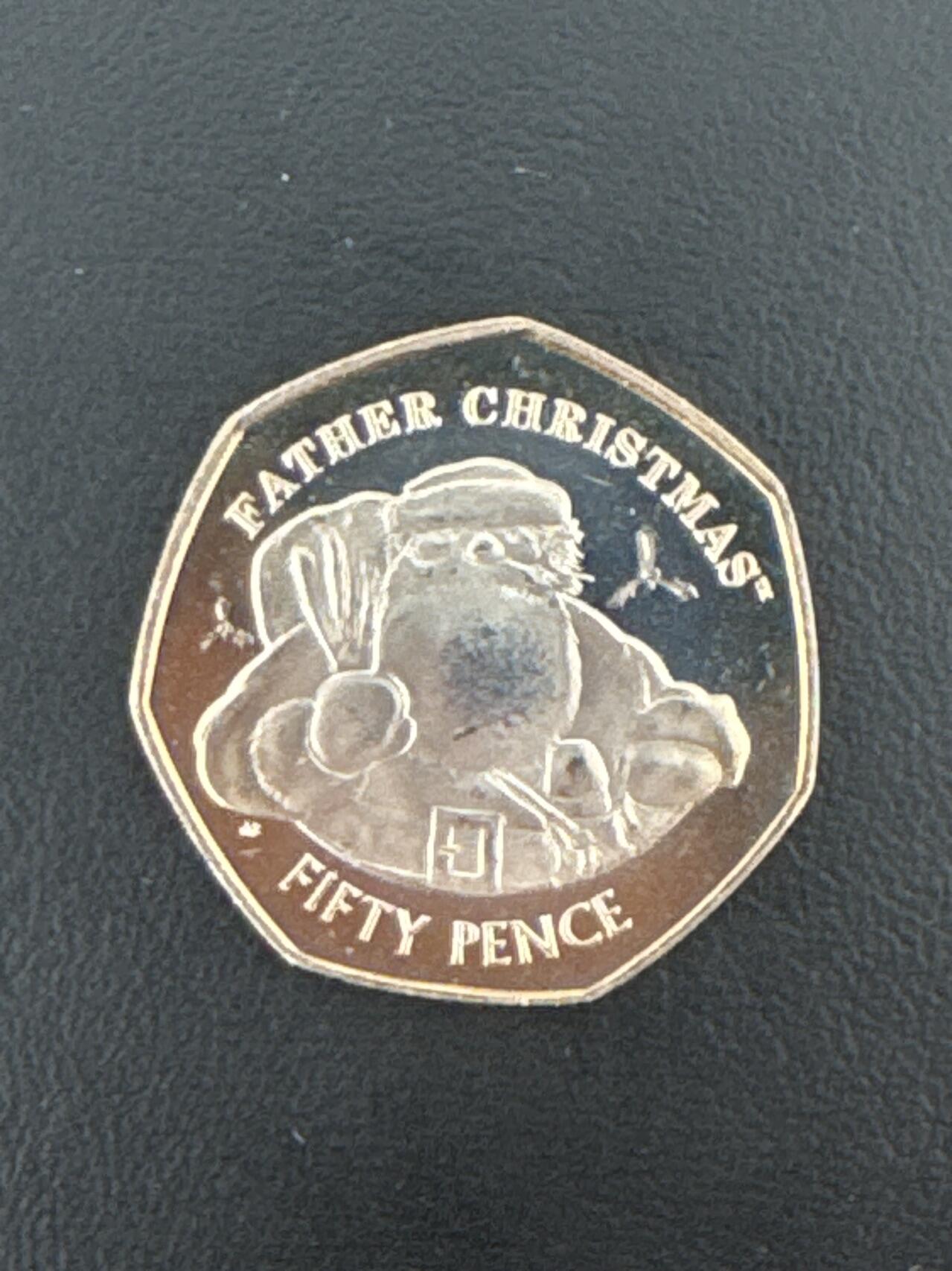 ❤️【币观天下】❤️ 第332期钱币拍卖- 2025.11.28周五晚上6点半场-长期征集拍品 直布罗陀圣诞2018年50便士镍质纪念币