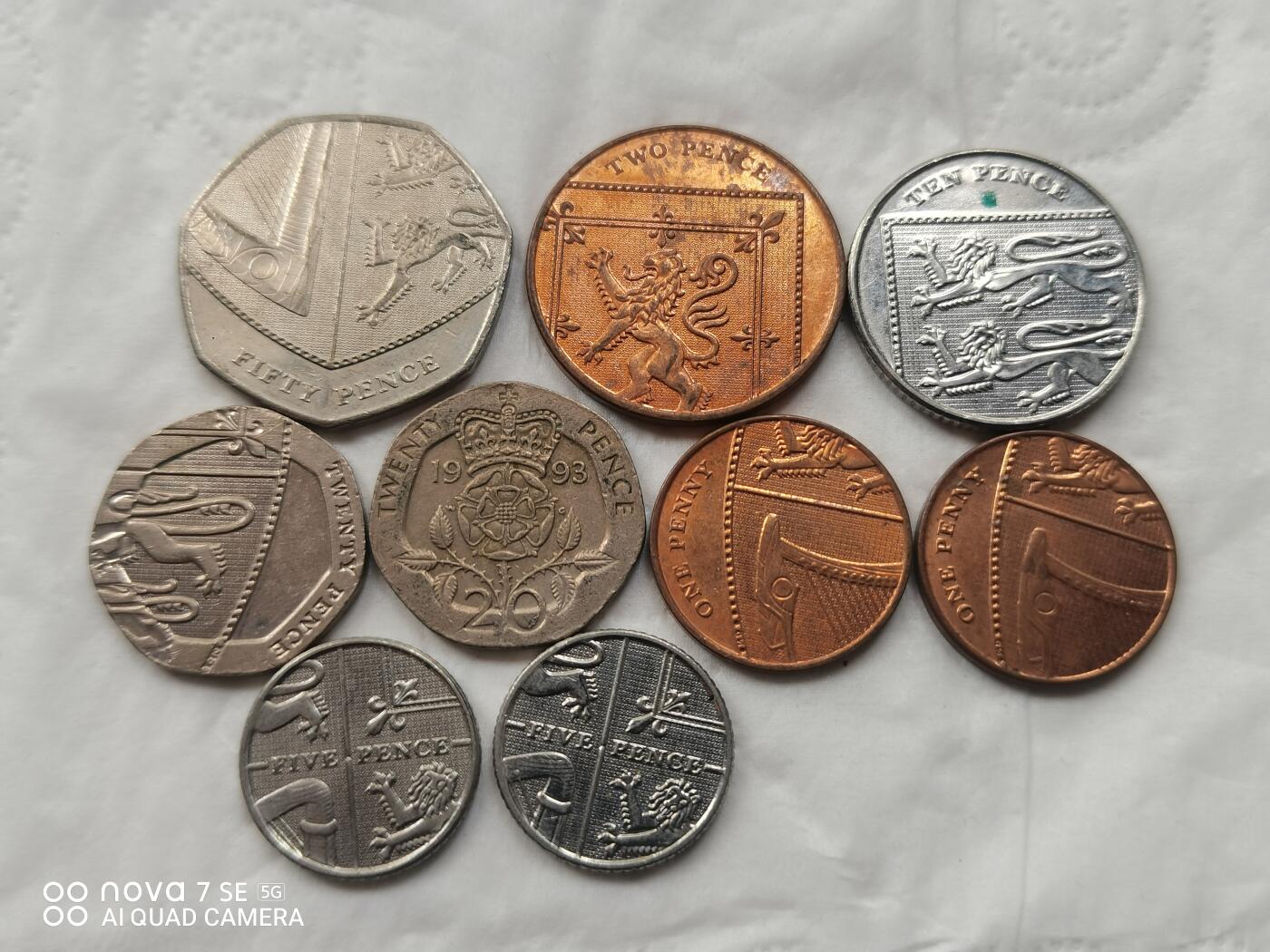 外国硬币 一组外币九枚