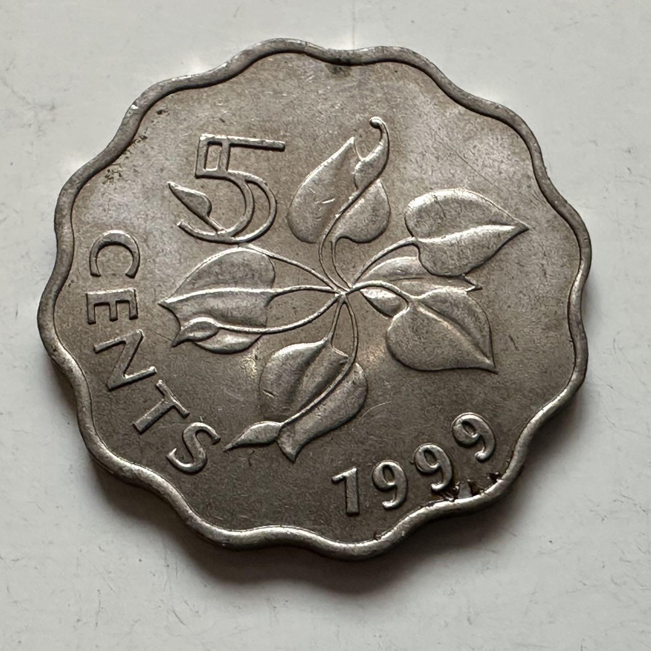 🌹外币初藏🌹🐯2025年第132场  每周二四六晚8️⃣点 接代拍 斯威士兰1999年五分