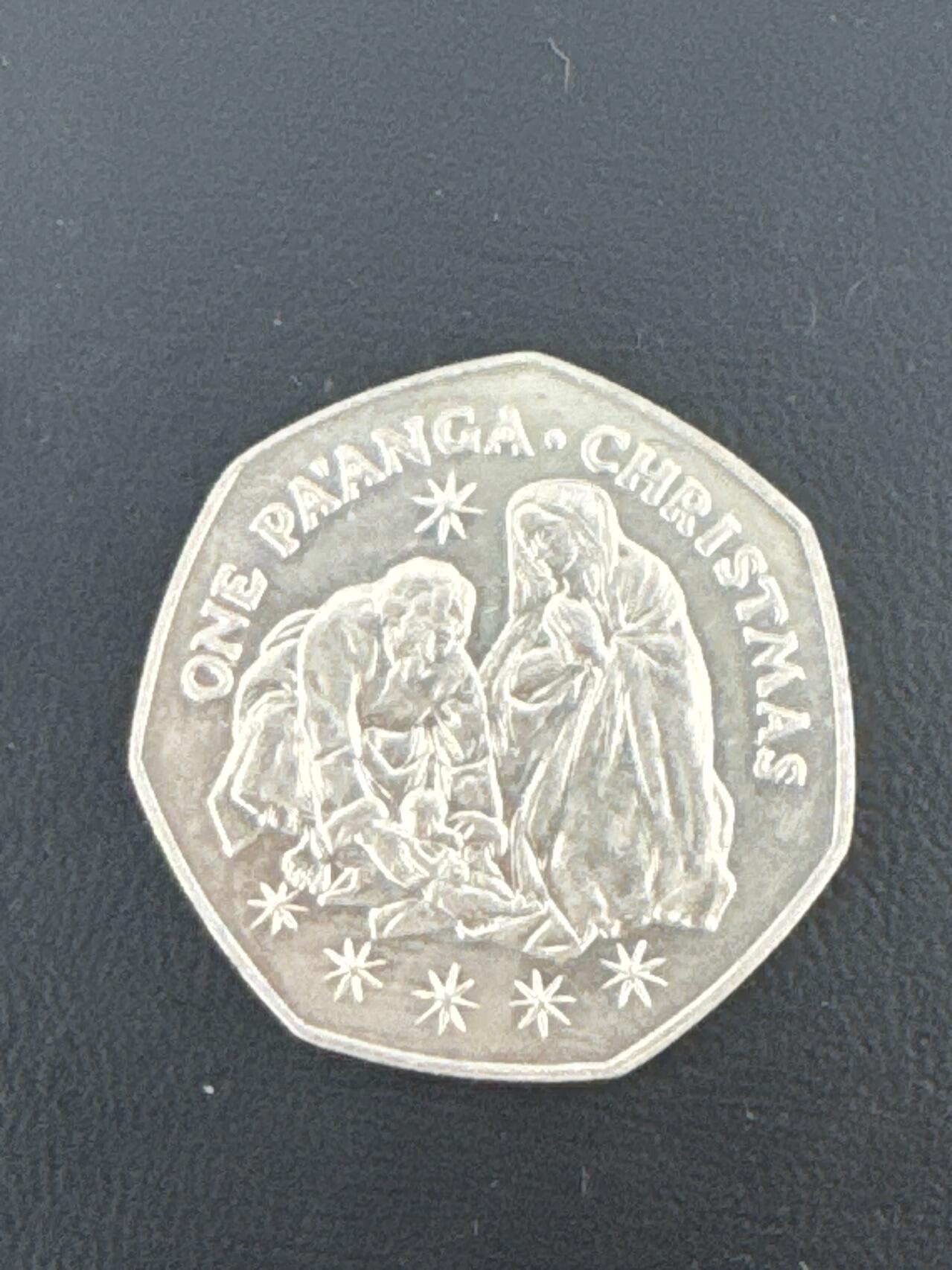 ❤️【币观天下】❤️ 第332期钱币拍卖- 2025.11.28周五晚上6点半场-长期征集拍品 汤加圣诞1983年1潘加镍质纪念币