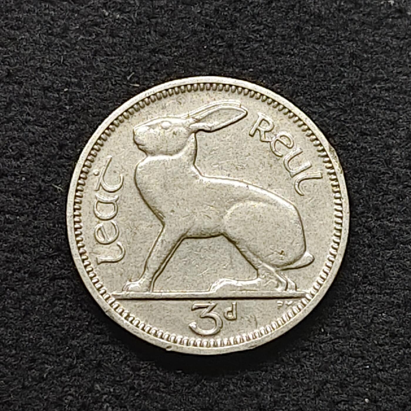 【全场包邮】纯粹捡漏拍480场（免费代拍第17场） 爱尔兰自由邦1933年兔子3便士