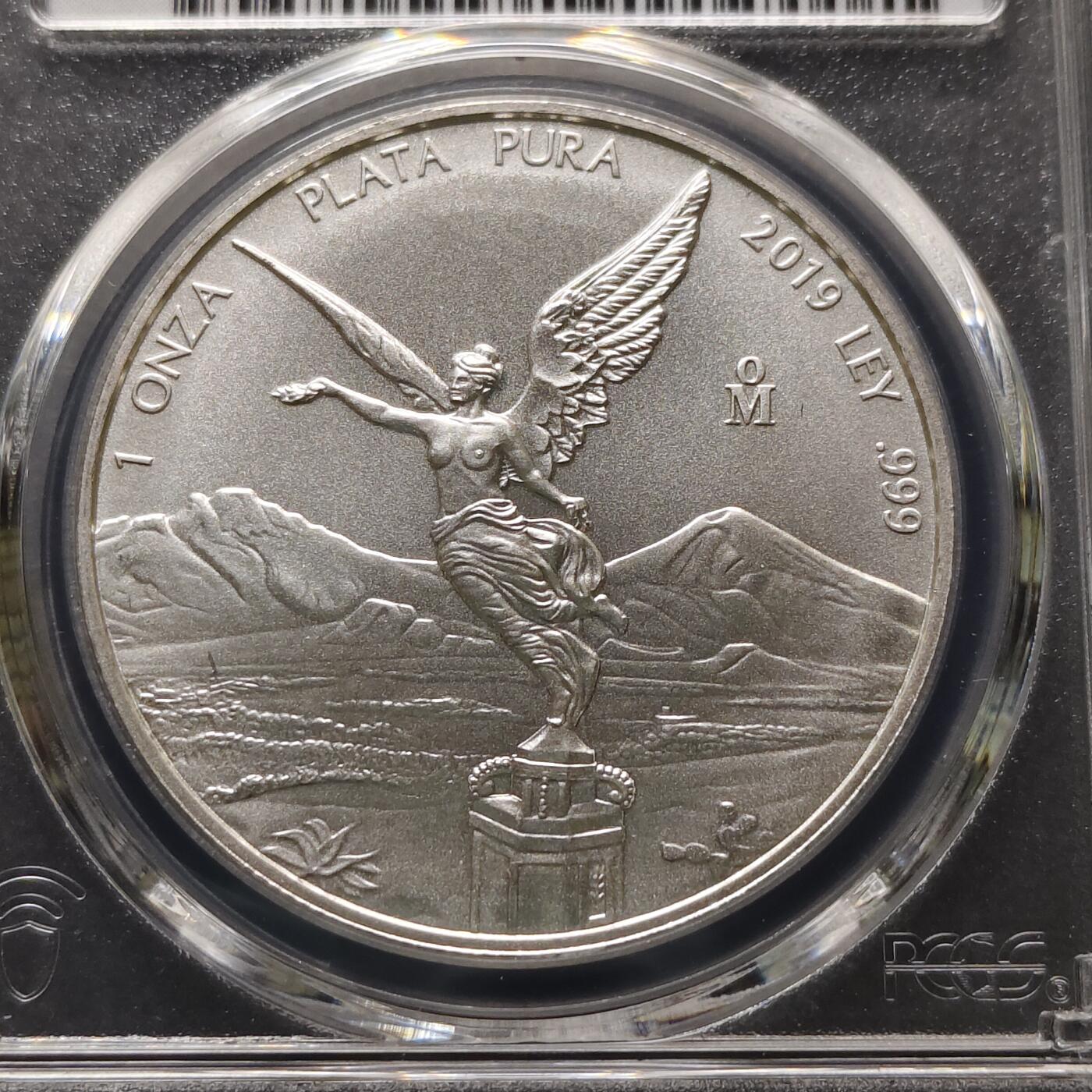 【全场包邮】纯粹捡漏拍481场（免费代拍第18场） 墨西哥2019年1盎司女神银币-PCGS MS69