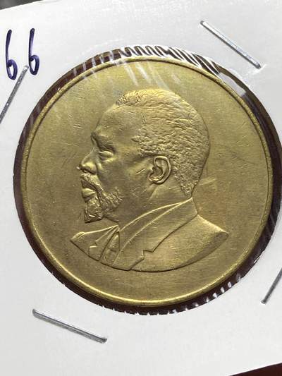 2025年第一百三十二场(总第一百五十八场）外国好品纸夹散币场(免佣金) - 少见好品–肯尼亚🇰🇪1966年10分(独立后第一套无字版，首发年仅发行3年)