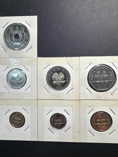 ❤️【币观天下】❤️ 第332期钱币拍卖- 2025.11.28周五晚上6点半场-长期征集拍品 - 巴布亚新几内亚精制一套7枚