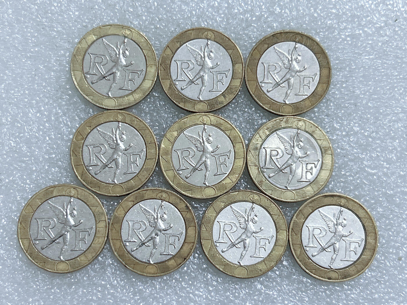 第一海外回流一元起拍收藏 散集专场  第272期 法国10法郎双色币 10枚