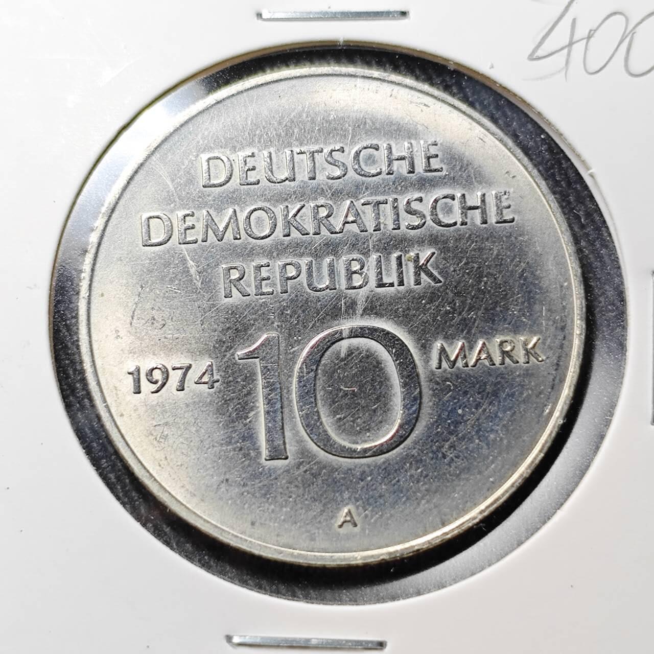 KK钱币收藏小铺 （套币 好品/批量散币 银币）专场  2月预留时间 周末发货  1974东德10马克纪念币