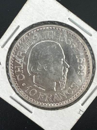 ❤️【币观天下】❤️ 第332期钱币拍卖- 2025.11.28周五晚上6点半场-长期征集拍品 - 摩纳哥1966年10法郎银币