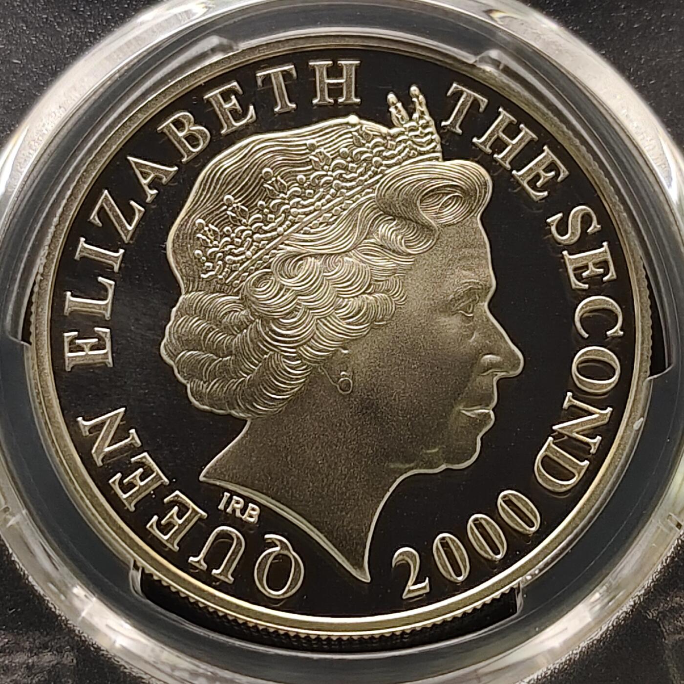 【全场包邮】纯粹捡漏拍481场（免费代拍第18场） 泽西2000年5镑千禧年彩色精制克朗型纪念银币-PCGS PR69 DCAM