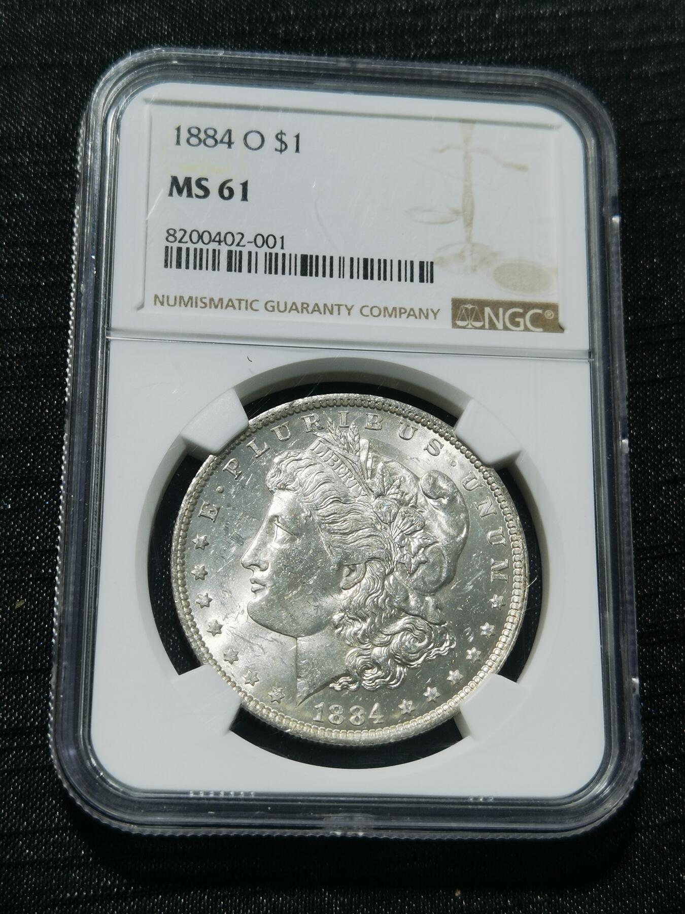 天下钱庄专场欢迎参拍 NGC MS61 1884美国摩根一美元银币