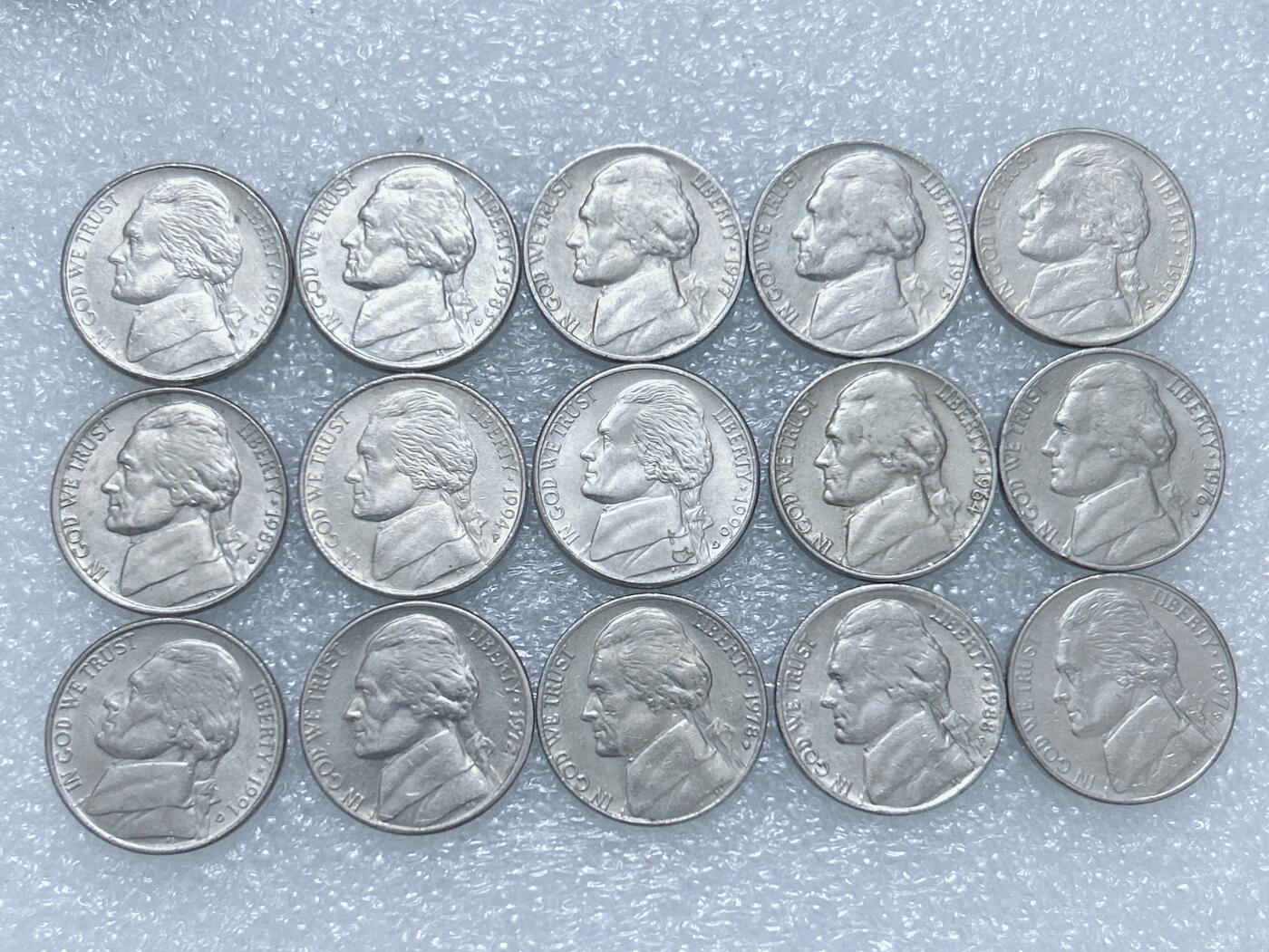 第一海外回流一元起拍收藏 散集专场  第272期 美国5美分硬币 15枚