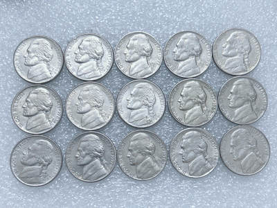 第一海外回流一元起拍收藏 散集专场  第272期 - 美国5美分硬币 15枚