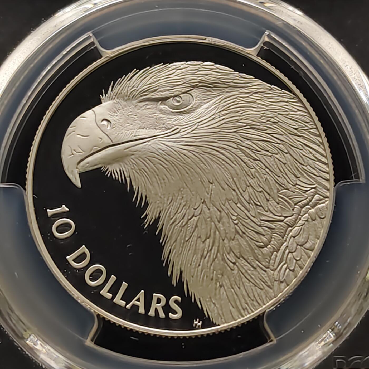 【全场包邮】纯粹捡漏拍481场（免费代拍第18场） 澳大利亚1994年10元鸟类系列楔尾雕精制纪念银币-PCGS PR69 DCAM