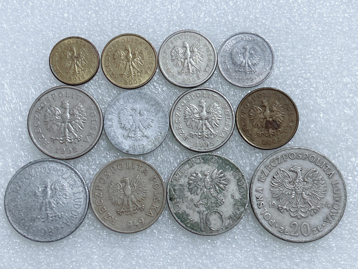 第一海外回流一元起拍收藏 散集专场  第272期 波兰不同面值硬币 12枚