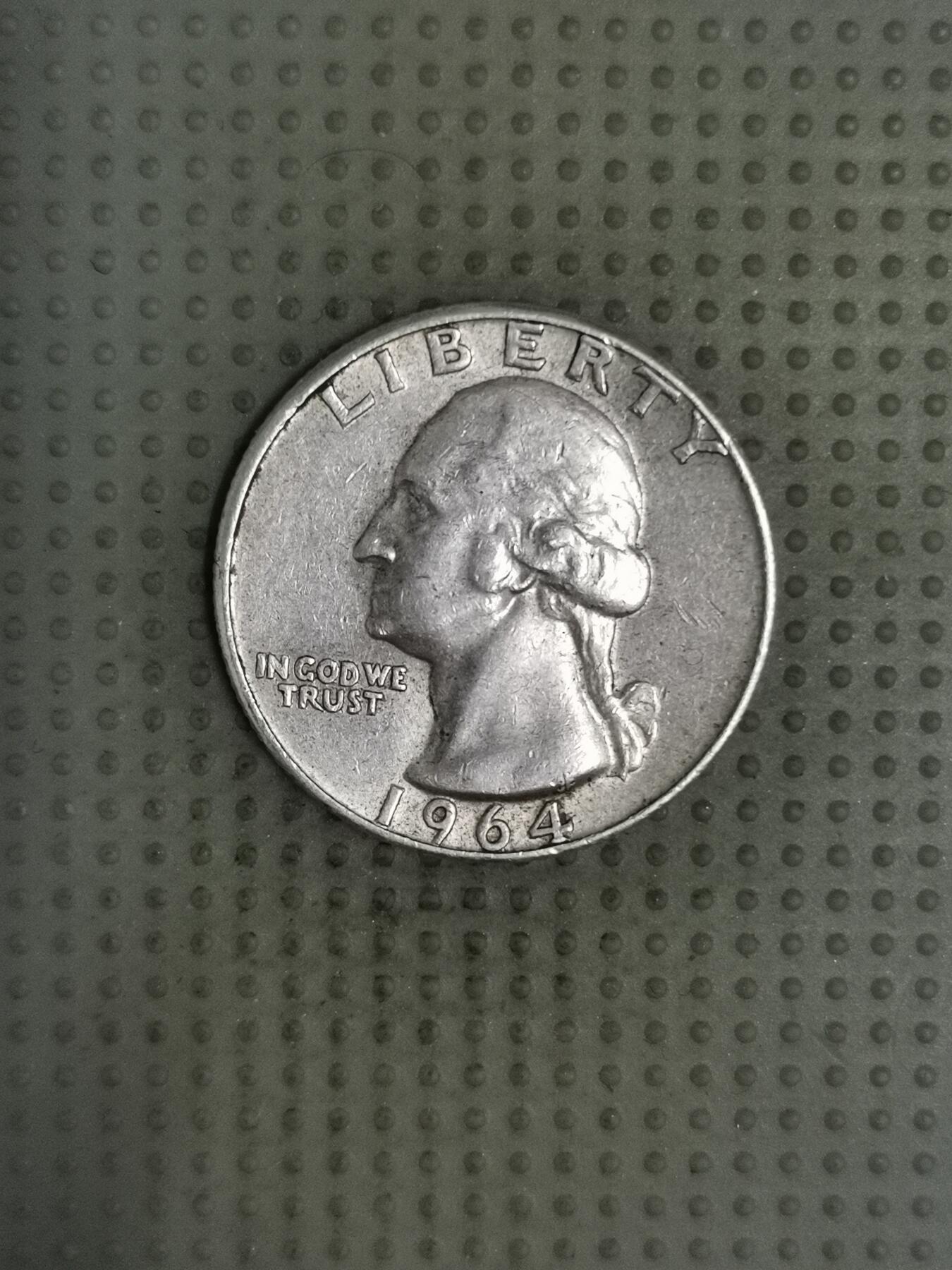 2025年第124场各国散币拍卖（总第124场） 美国1964年25美分银币6.25g900银