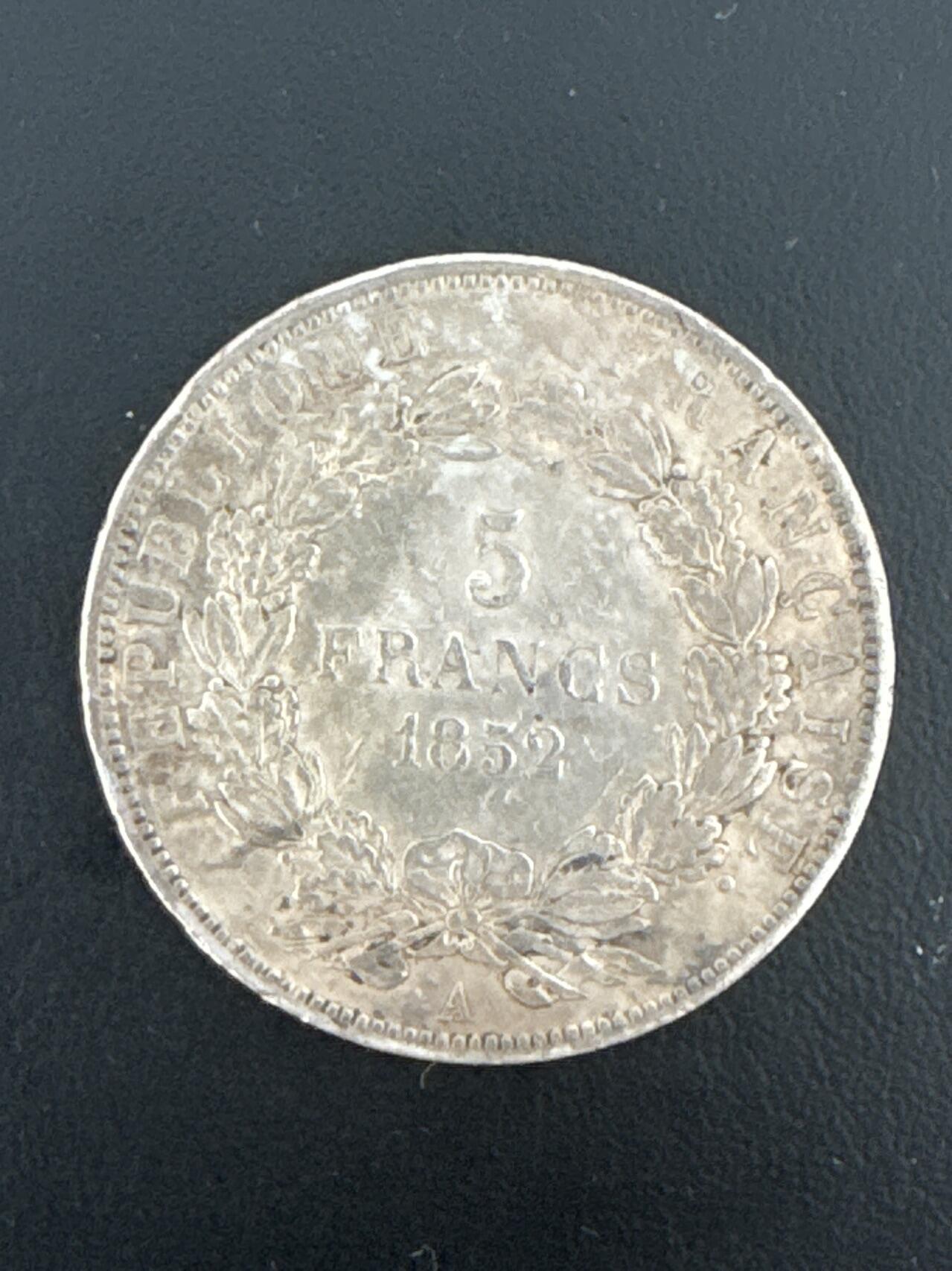 ❤️【币观天下】❤️ 第332期钱币拍卖- 2025.11.28周五晚上6点半场-长期征集拍品 法国银币1852年5法郎