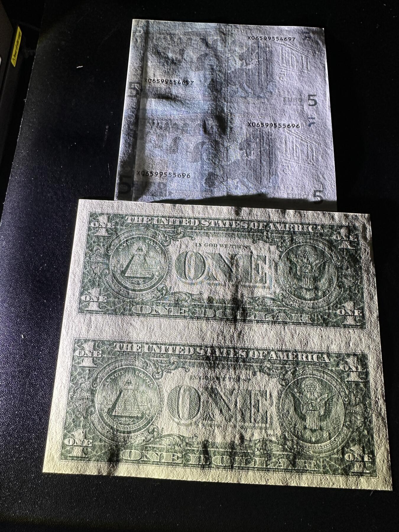 《外钞收藏家》第五百八十八期（优质场）（本平台长期征集拍品、欢迎藏友们联系合作） 一签5欧元 2连体和1995年1美元2连体 全新不绝 有潮