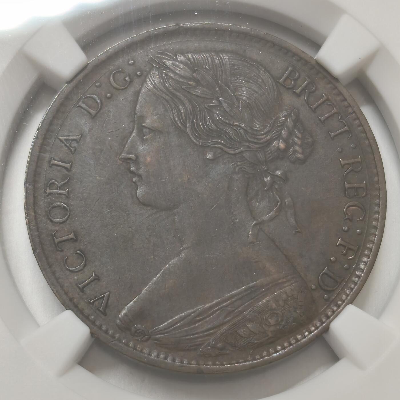 老蟹的宝藏🏴‍☠️ IV NGC AUD 英国1861年维多利亚1便士