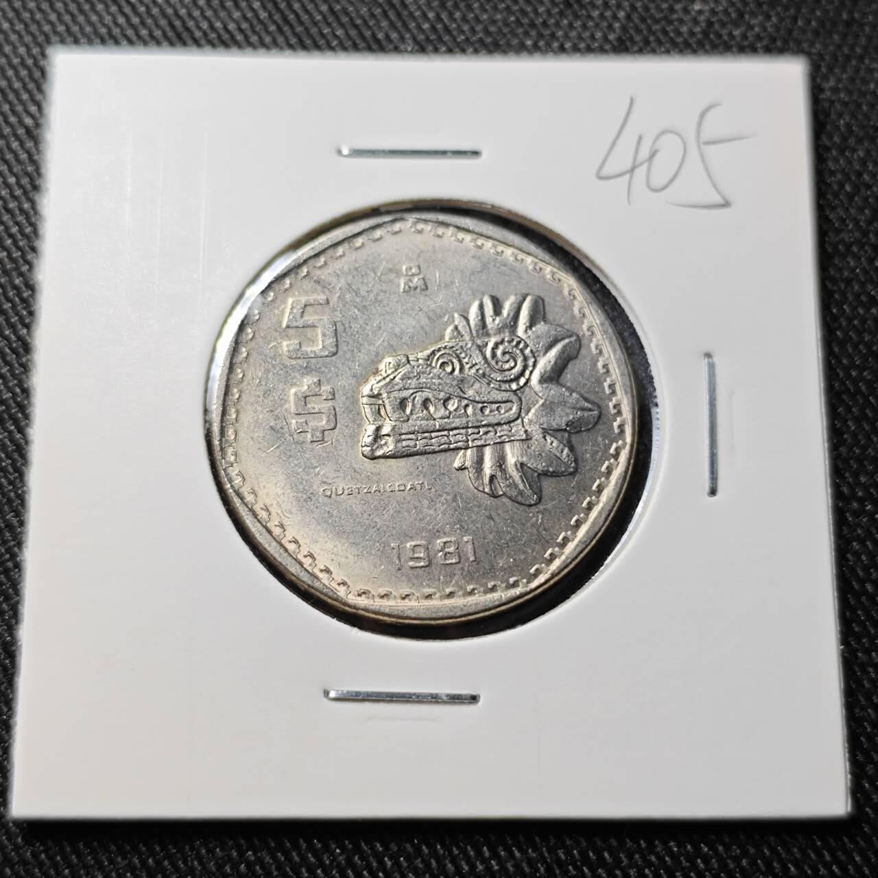 KK钱币收藏小铺 （套币 好品/批量散币 银币）专场  2月预留时间 周末发货  1981墨西哥5比索 好品