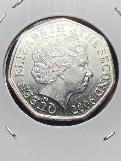 2025年第一百三十二场(总第一百五十八场）外国好品纸夹散币场(免佣金) - 英属泽西岛🇯🇪2006年50便士(伊丽莎白二世老年版)