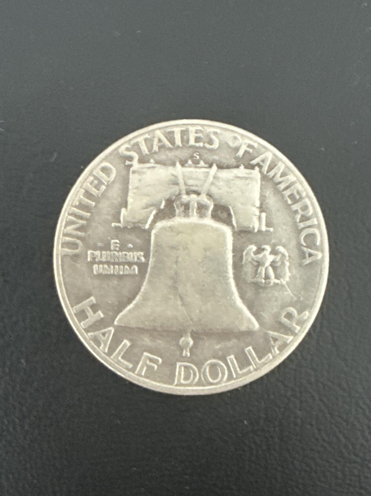 ❤️【币观天下】❤️ 第332期钱币拍卖- 2025.11.28周五晚上6点半场-长期征集拍品 美国1954富兰克林半圆银币