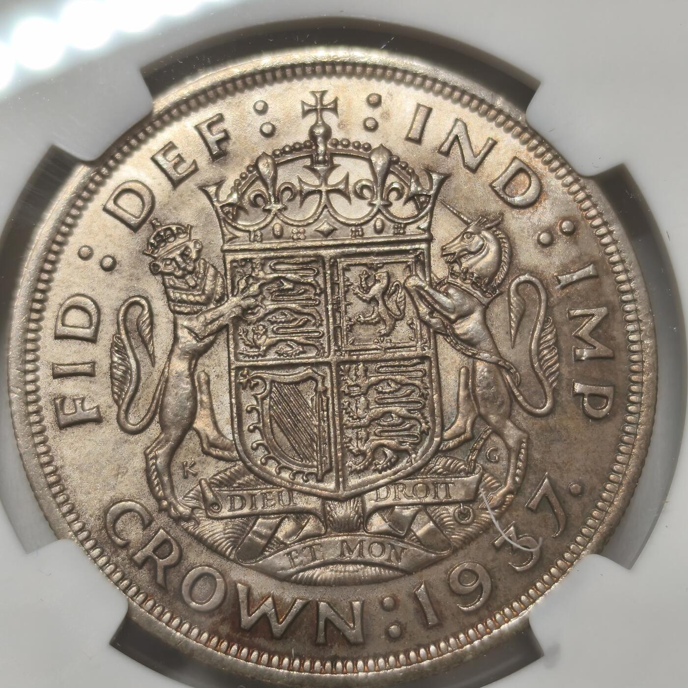 老蟹的宝藏🏴‍☠️ IV NGC UNCD 英国乔治六世1937年1克朗银币