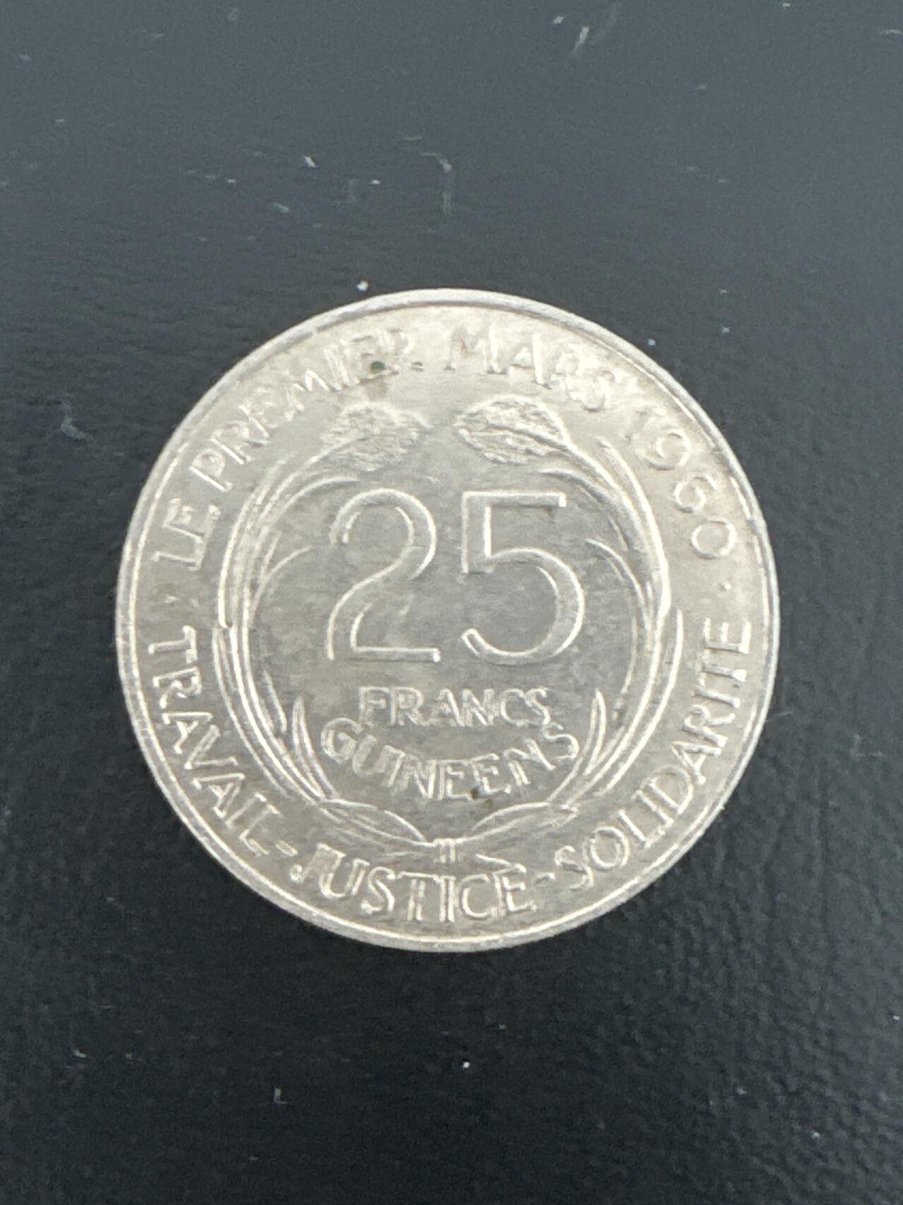 ❤️【币观天下】❤️ 第332期钱币拍卖- 2025.11.28周五晚上6点半场-长期征集拍品 几内亚1962年25F