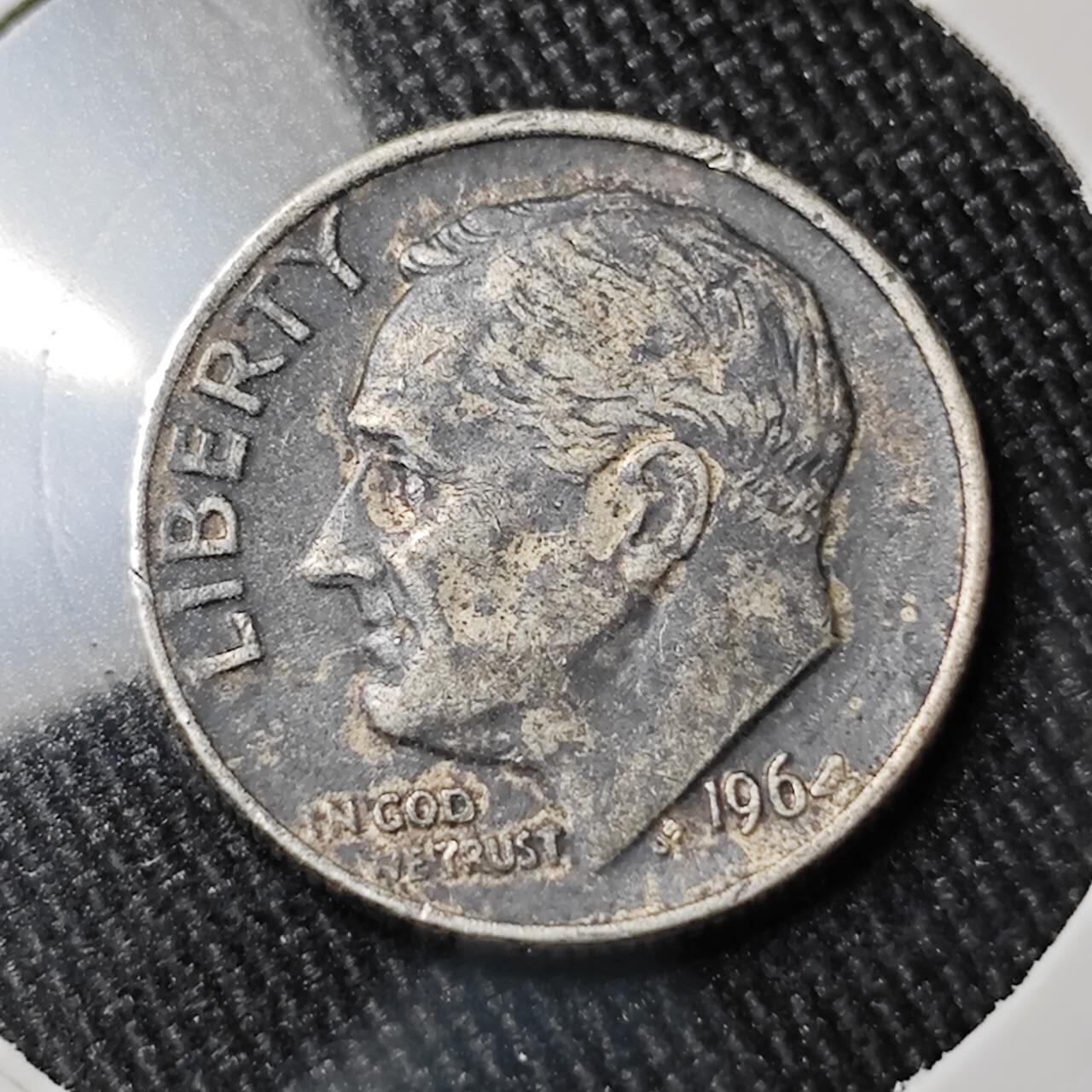 KK钱币收藏小铺 （套币 好品/批量散币 银币）专场  2月预留时间 周末发货   1964美国10分银币