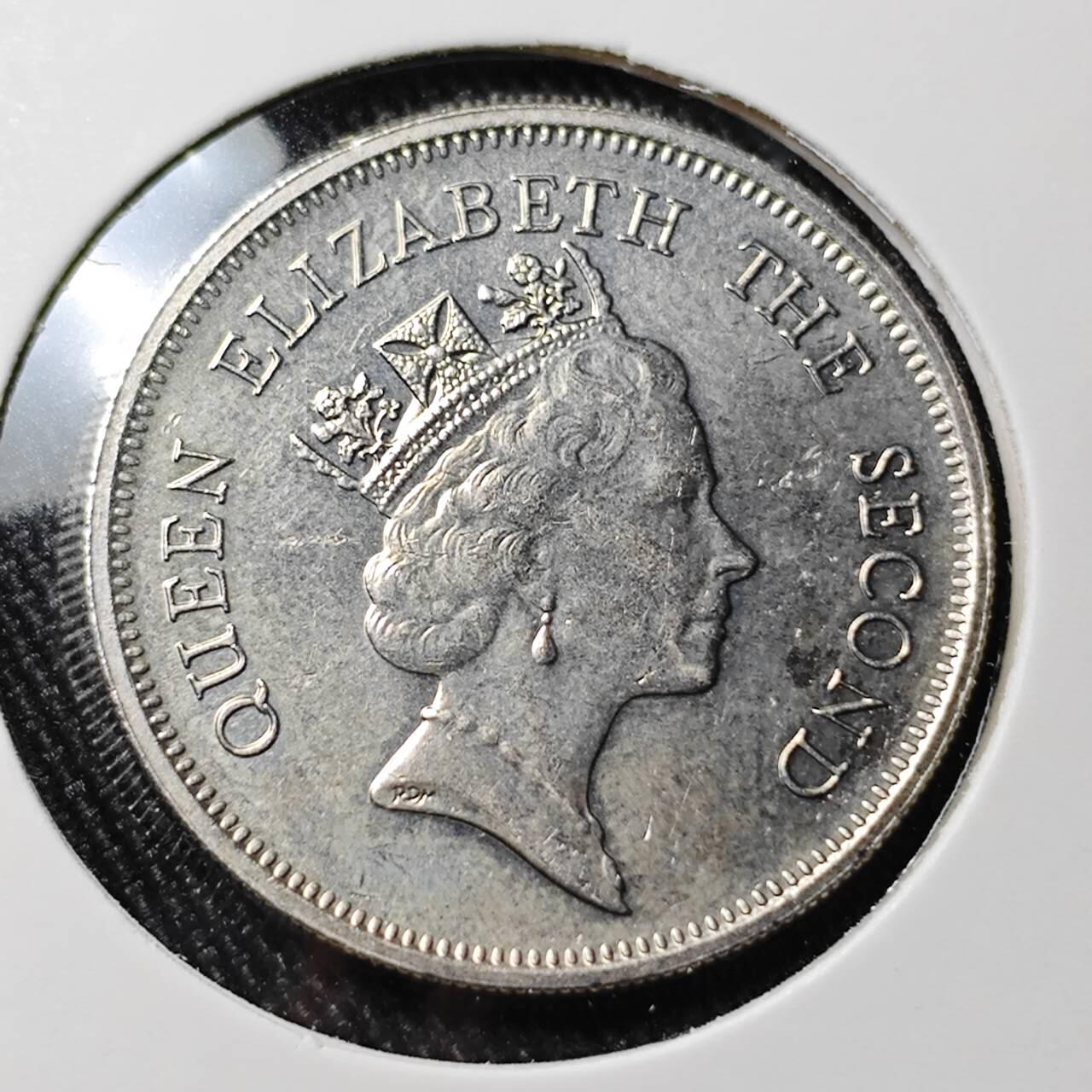 KK钱币收藏小铺 （套币 好品/批量散币 银币）专场  2月预留时间 周末发货  1987香港花冠女王一元 好品