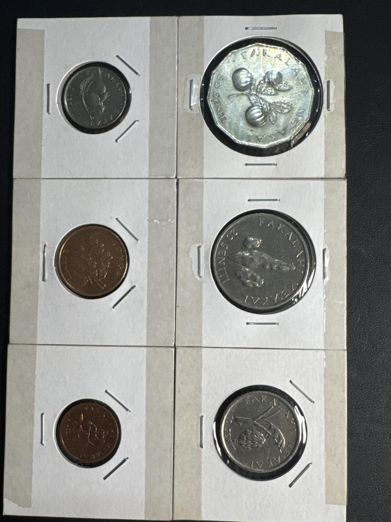 ❤️【币观天下】❤️ 第332期钱币拍卖- 2025.11.28周五晚上6点半场-长期征集拍品 汤加6枚套币