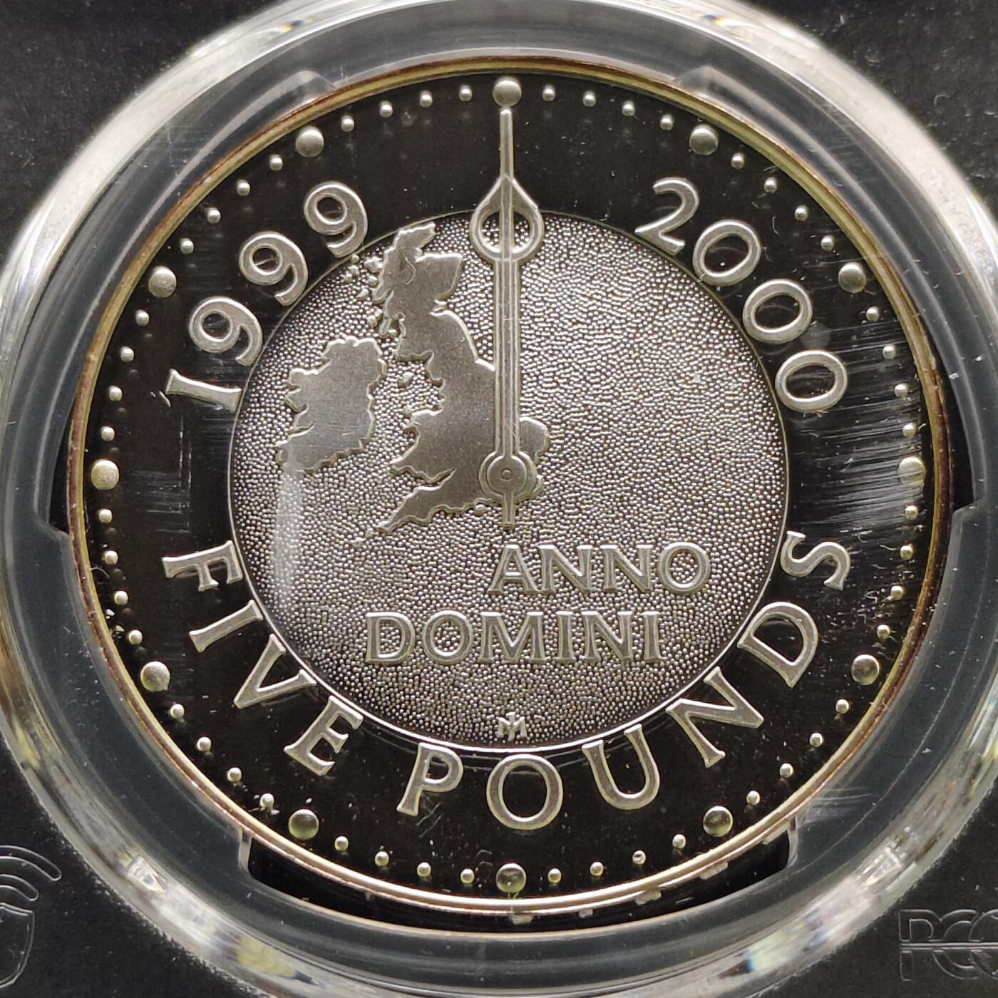 【全场包邮】纯粹捡漏拍481场（免费代拍第18场） 英国2000年5镑千禧年精制克朗型纪念银币-PCGS PR68 DCAM