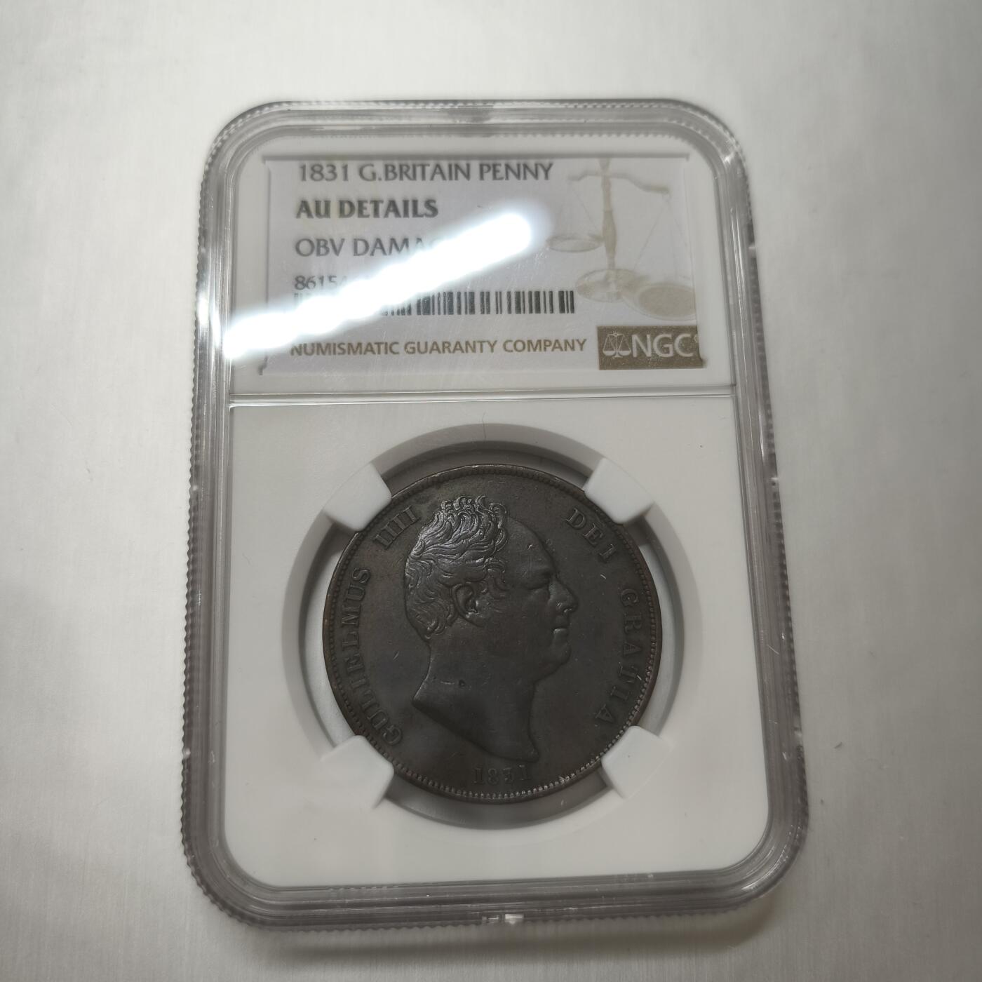 老蟹的宝藏🏴‍☠️ IV NGC AUD 1831年英国威廉四世1便士