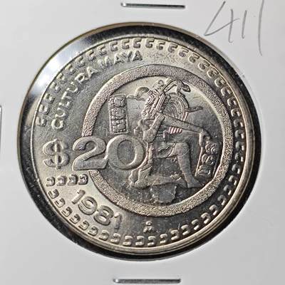 KK钱币收藏小铺 （套币 好品/批量散币 银币）专场  2月预留时间 周末发货 -  1981墨西哥20比索 好品