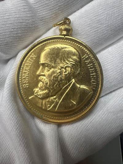 12.4铜章专场 - 1889年本杰明.哈里森总统就职纪念章