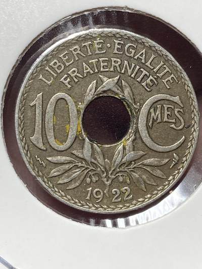 2025年第一百三十二场(总第一百五十八场）外国好品纸夹散币场(免佣金) - 法兰西第三共和国1922年10生丁(第三套第二版，雷电标tb版，普瓦西造)