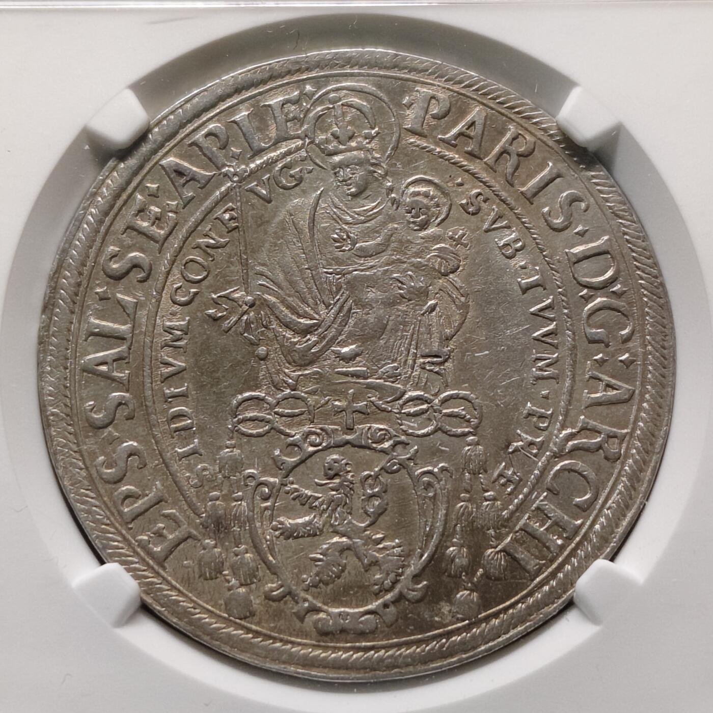 【全场包邮】纯粹捡漏拍481场（免费代拍第18场） 奥地利萨尔斯堡1625年1泰勒帕里斯·冯·洛德龙大主教大银币-NGC AU DETAILS