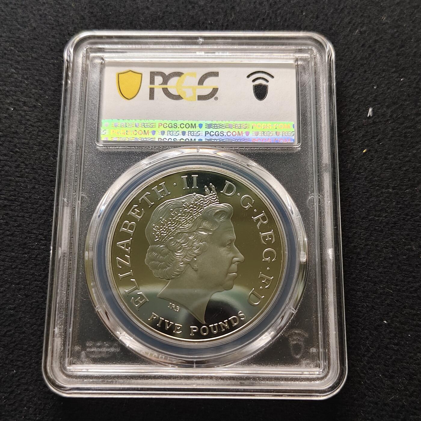 【全场包邮】纯粹捡漏拍481场（免费代拍第18场） 英国2006年5镑女王80大寿精制克朗型纪念币-PCGS PR69 DCAM