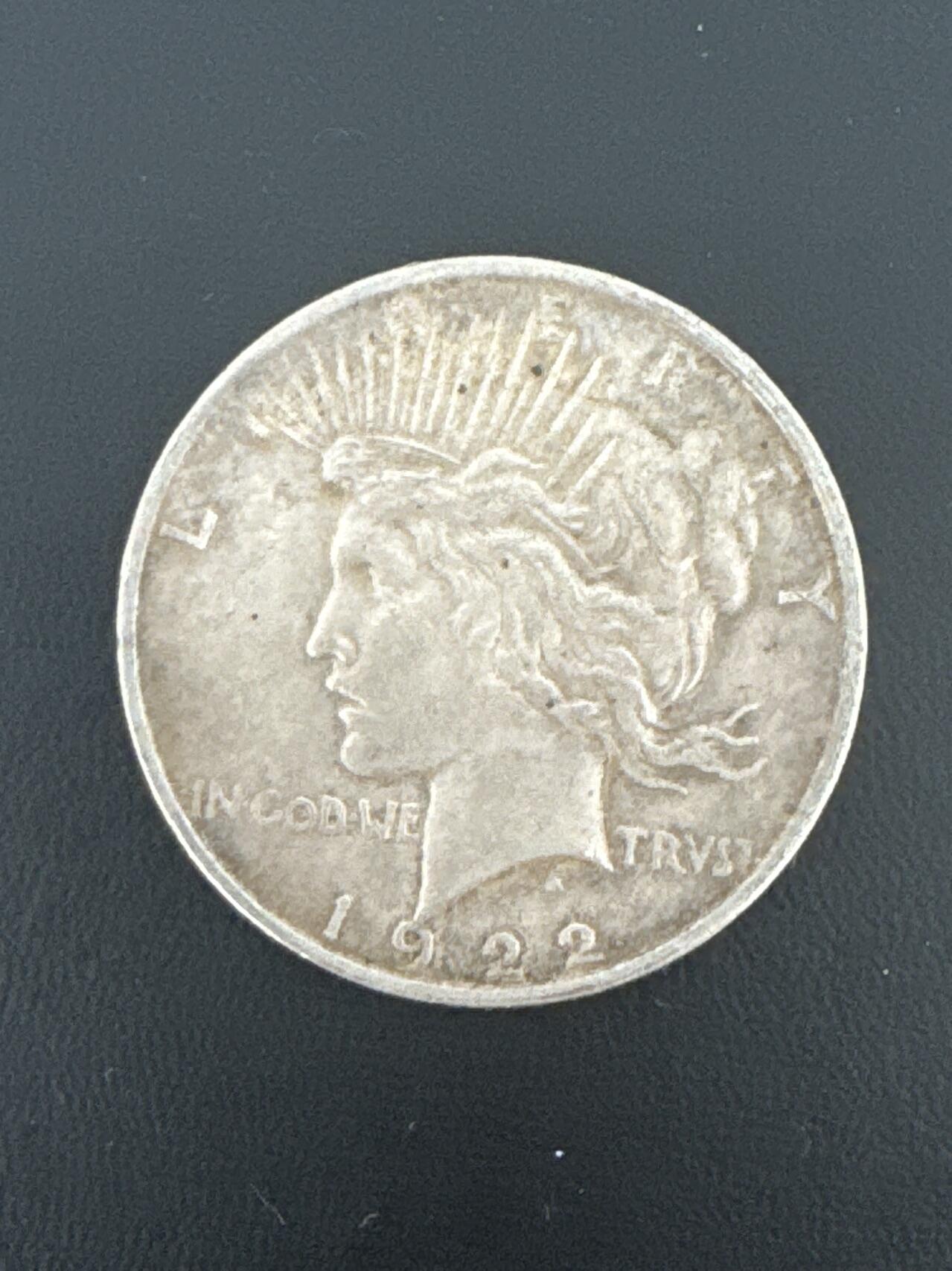 ❤️【币观天下】❤️ 第332期钱币拍卖- 2025.11.28周五晚上6点半场-长期征集拍品 美国1922年老鹰1元银币