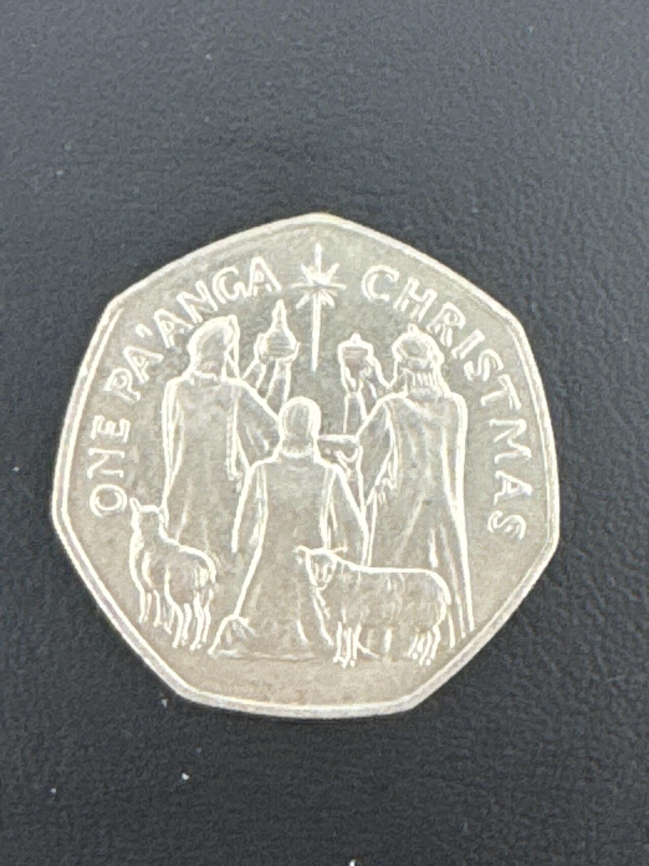 ❤️【币观天下】❤️ 第332期钱币拍卖- 2025.11.28周五晚上6点半场-长期征集拍品 汤加圣诞1986年1潘加镍质纪念币