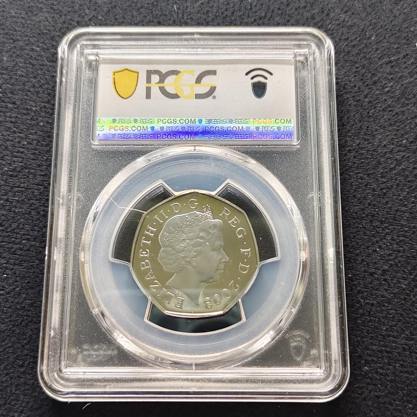 【全场包邮】纯粹捡漏拍481场（免费代拍第18场） 英国2003年50便士妇女社会和政治联盟精制纪念币-PCGS PR68 DCAM