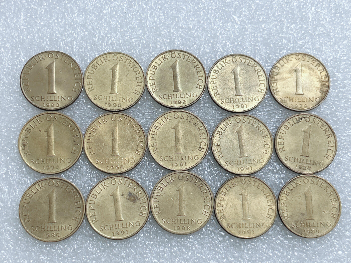 第一海外回流一元起拍收藏 散集专场  第272期 奥地利1先令硬币 15枚 原光品