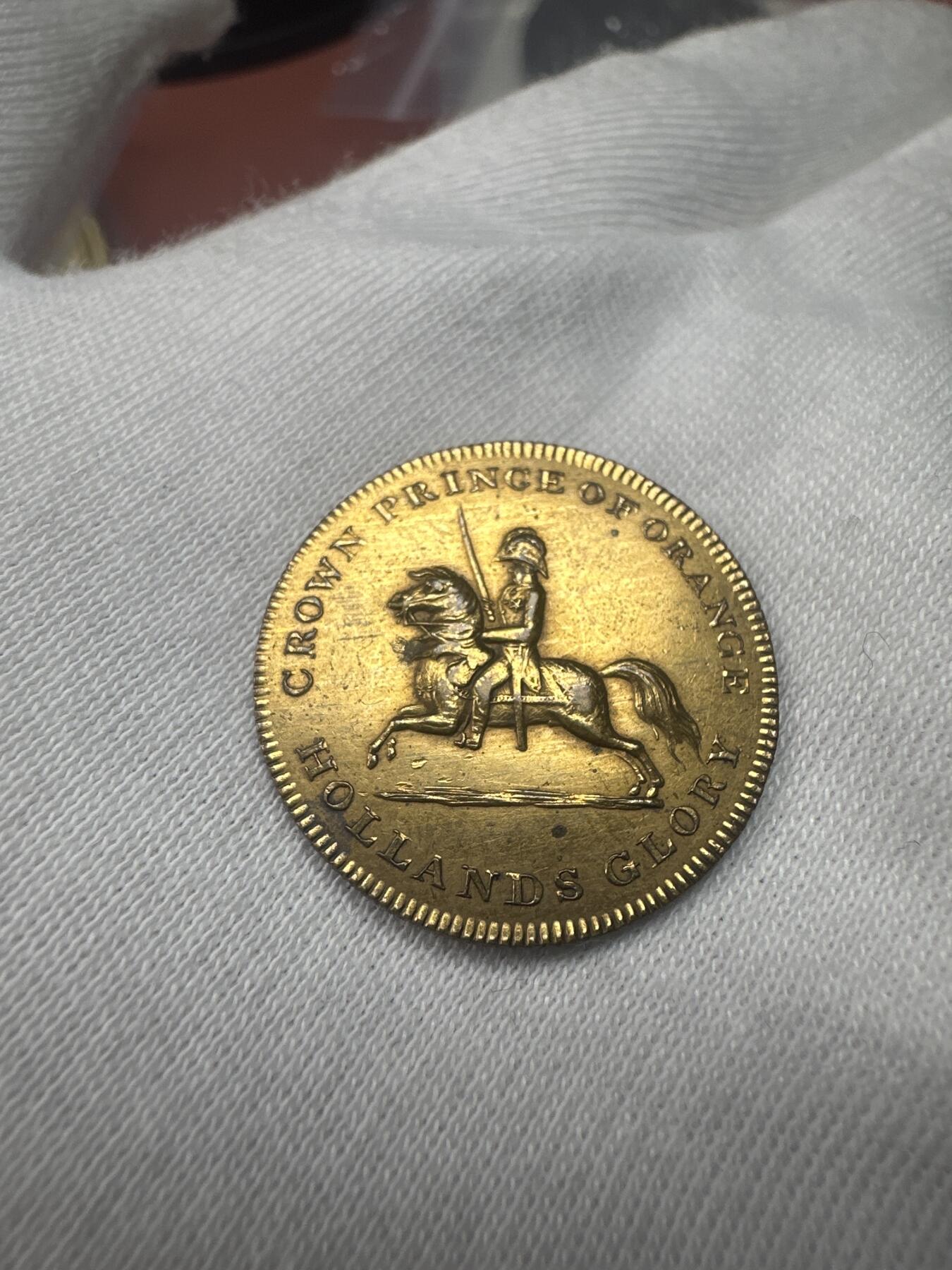 12.4铜章专场 1815年滑铁卢战役奥兰治王储威廉的功绩纪念章