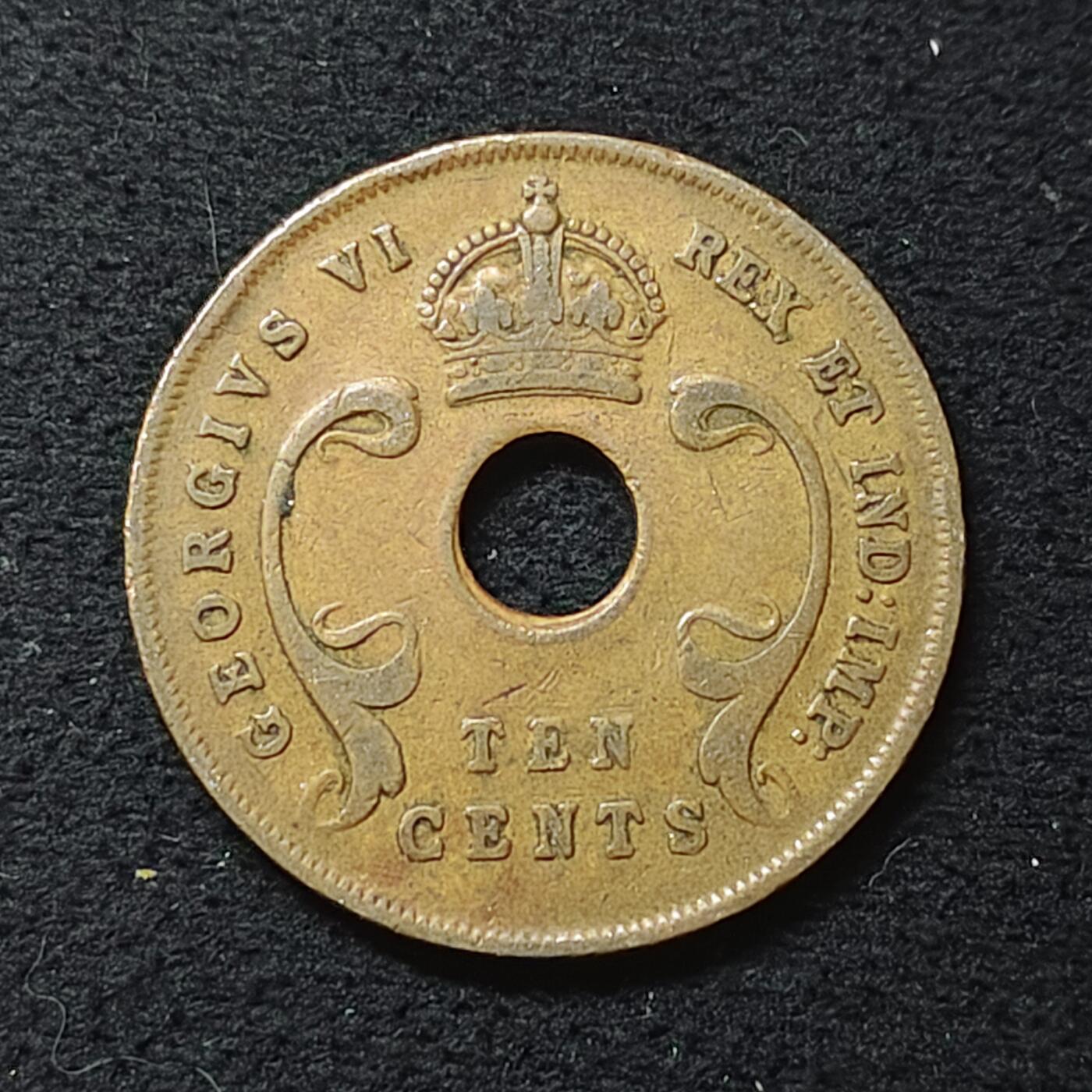 【全场包邮】纯粹捡漏拍480场（免费代拍第17场） 英属东非1943年乔治六世10分铜币