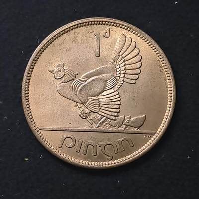 【全场包邮】纯粹捡漏拍480场（免费代拍第17场） - 爱尔兰1966年母鸡1便士铜币