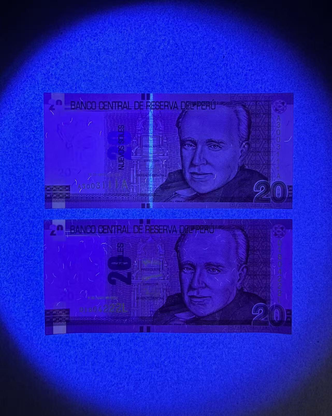 【Blue Auction】世界纸币精拍第755期——18级TOP拍卖/信誉/品质/专业/高效💫 【一组2张豹子号 含AA冠】秘鲁 2009-2018年20索尔 全新UNC