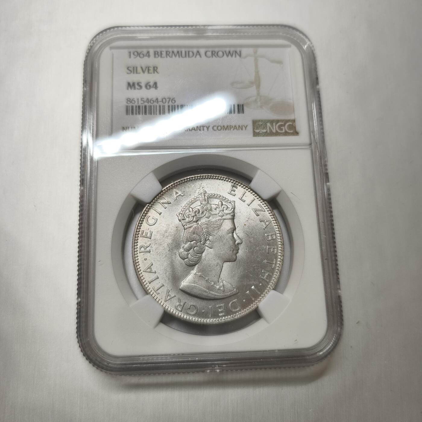 老蟹的宝藏🏴‍☠️ IV NGC MS64百慕大1964年1克朗银币