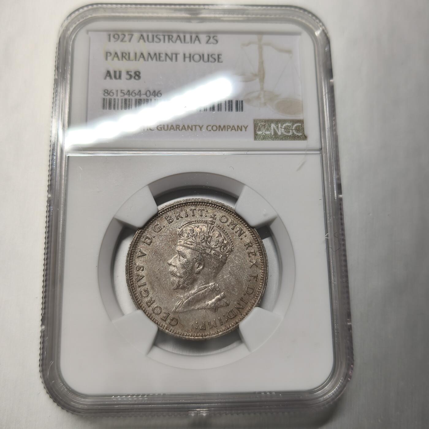 老蟹的宝藏🏴‍☠️ IV NGC AU58 澳大利亚1927年乔治五世2先令