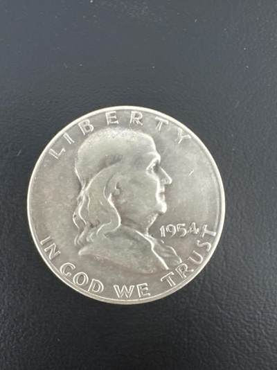 ❤️【币观天下】❤️ 第332期钱币拍卖- 2025.11.28周五晚上6点半场-长期征集拍品 - 美国1954富兰克林半圆银币