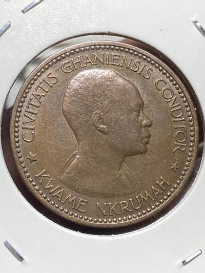 2025年第一百三十二场(总第一百五十八场）外国好品纸夹散币场(免佣金) - 少见好品–加纳🇬🇭1958单年份1便士(独立后第一套)