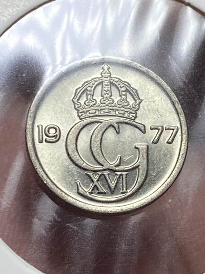 2025年第一百三十二场(总第一百五十八场）外国好品纸夹散币场(免佣金) - 原光好品–瑞典🇸🇪1977年10欧尔(卡尔十六世古斯塔夫时期，早期U标)