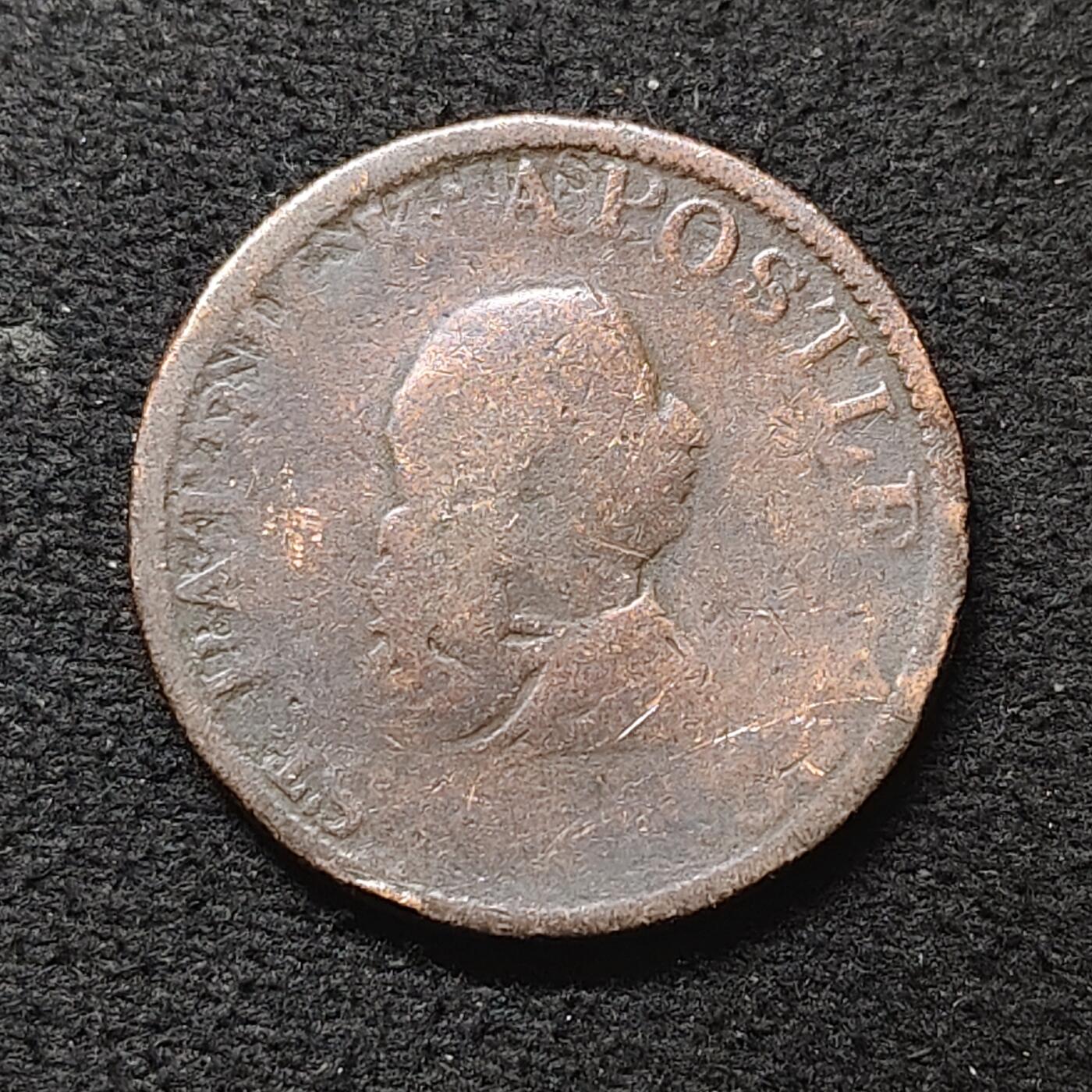 【全场包邮】纯粹捡漏拍480场（免费代拍第17场） 爱尔兰早期竖琴1法新铜币-貌似1805年